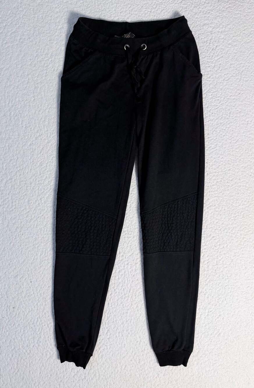 Versace 19.69 Abbigliamento Sportivo Women's Black Moto-Style Jogger Sweatpants